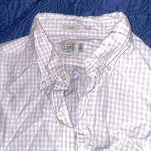 J. Crew Light Pink Gingham Shirt